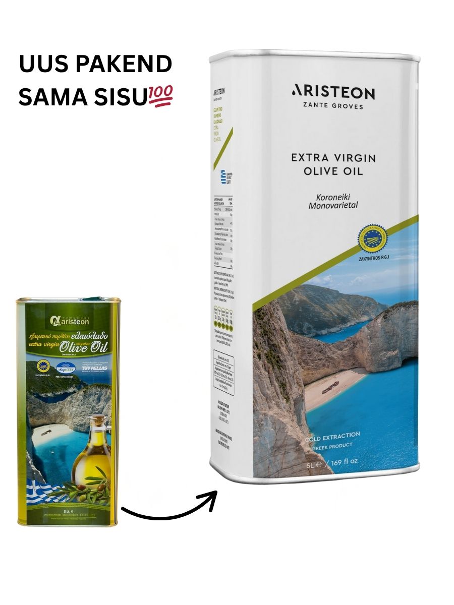 Klassikaline Extra Virgin külmpressitud Kreeka oliiviõli 5L